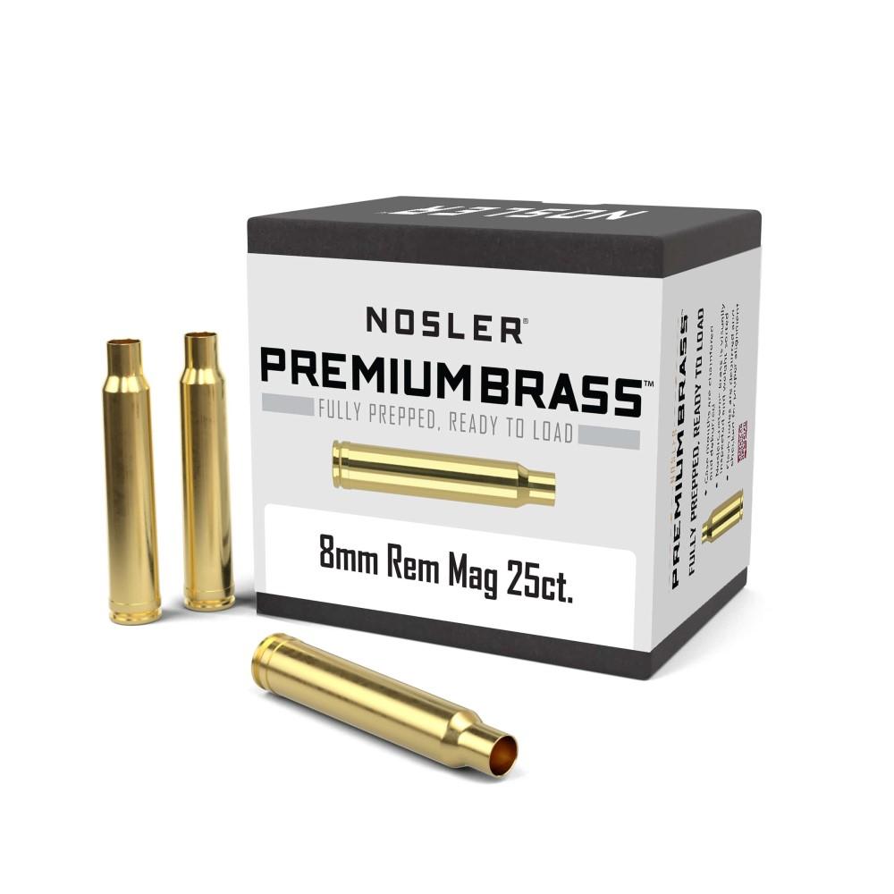 NOSLER BRASS 8MM REM MAG 25/CT