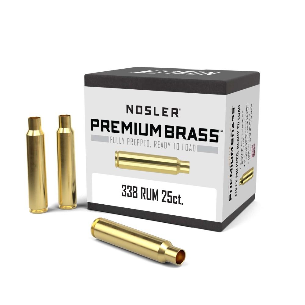 NOSLER BRASS 338 REM ULTRA MAG 25/CT