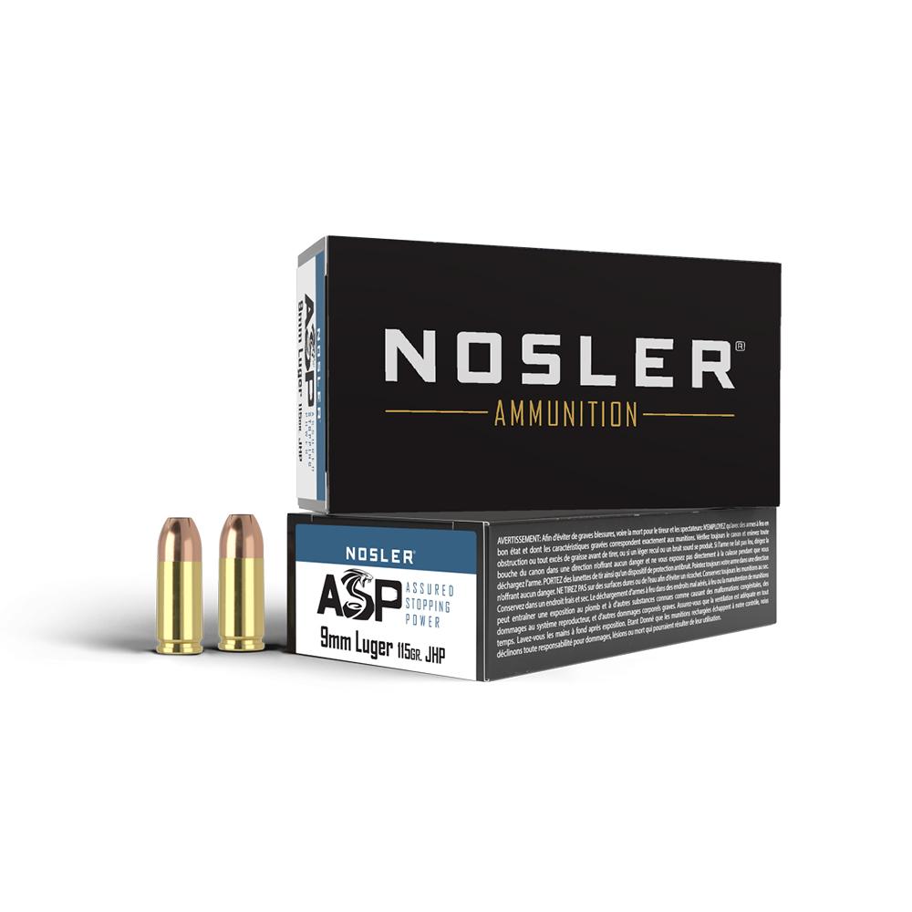 Nosler ASP-9mm 115g HG JHP Ammunition (50ct)
