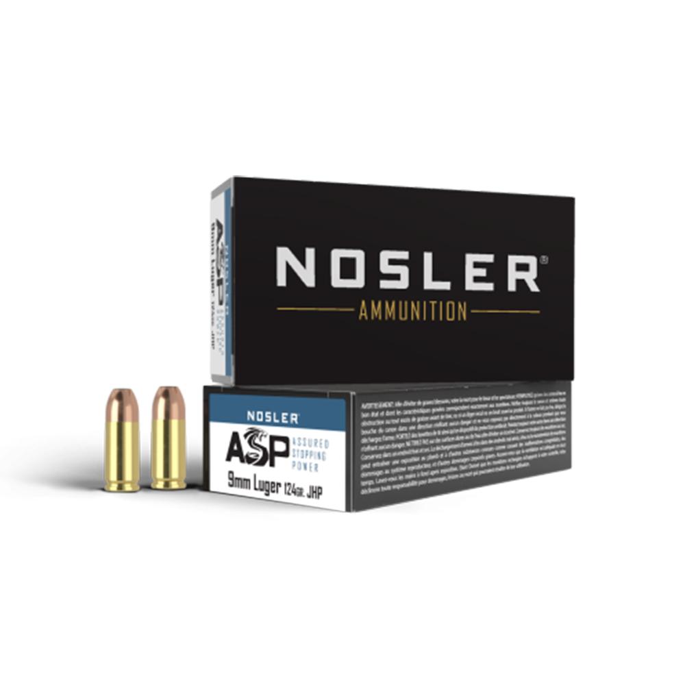 Nosler ASP-9mm 124g HG JHP Ammunition (50ct)