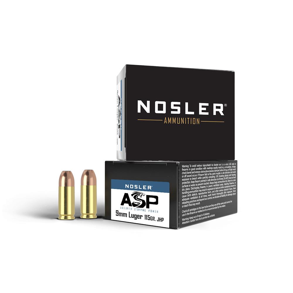 Nosler ASP-9mm 115g HG JHP Ammunition (20ct)