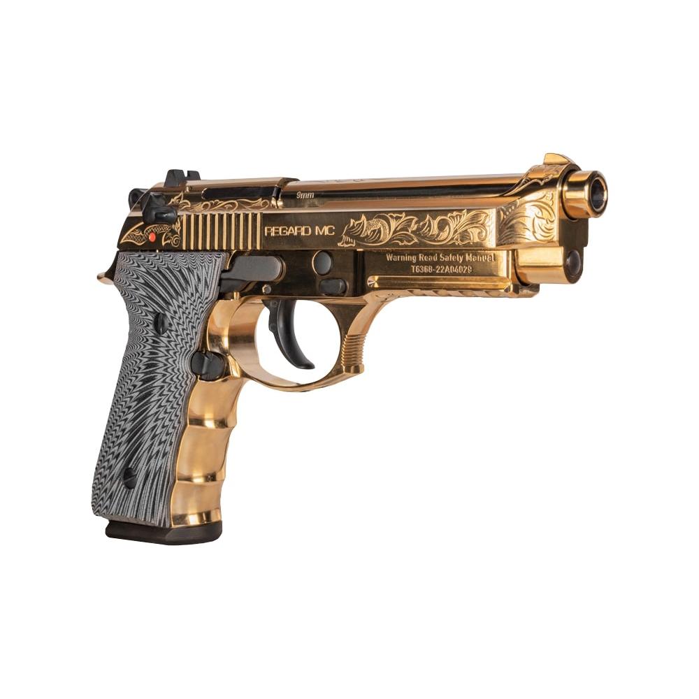EAA Regard MC Deluxe S/A 9mm Adj Sights Ambi Safety 18rd Mag Gold