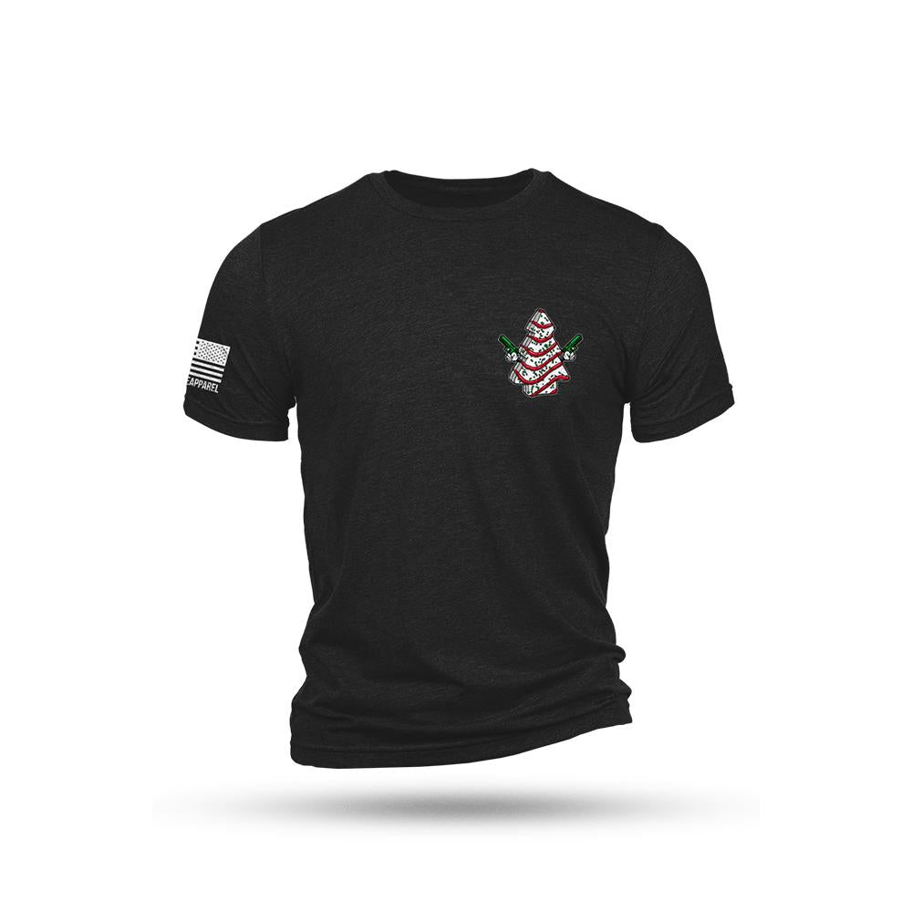 Nine Line Cake Tree Black Triblend T-Shirt/ Small
