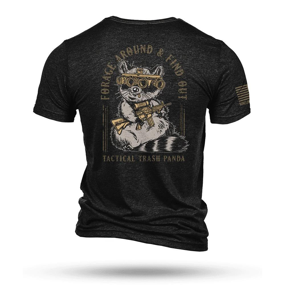 Nine Line Tactical Trash Panda Black Triblend T-Shirt/ Large