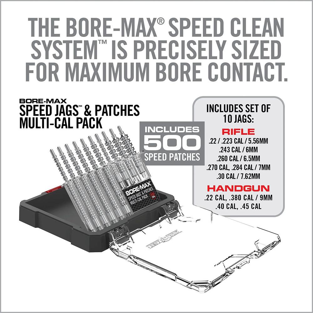 Real Avid Bore-Max Speed Jags & Patches Multi-Cal Pack