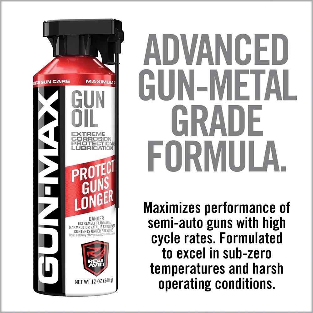Real Avid Gun-Max Gun Oil - 12oz Aerosol
