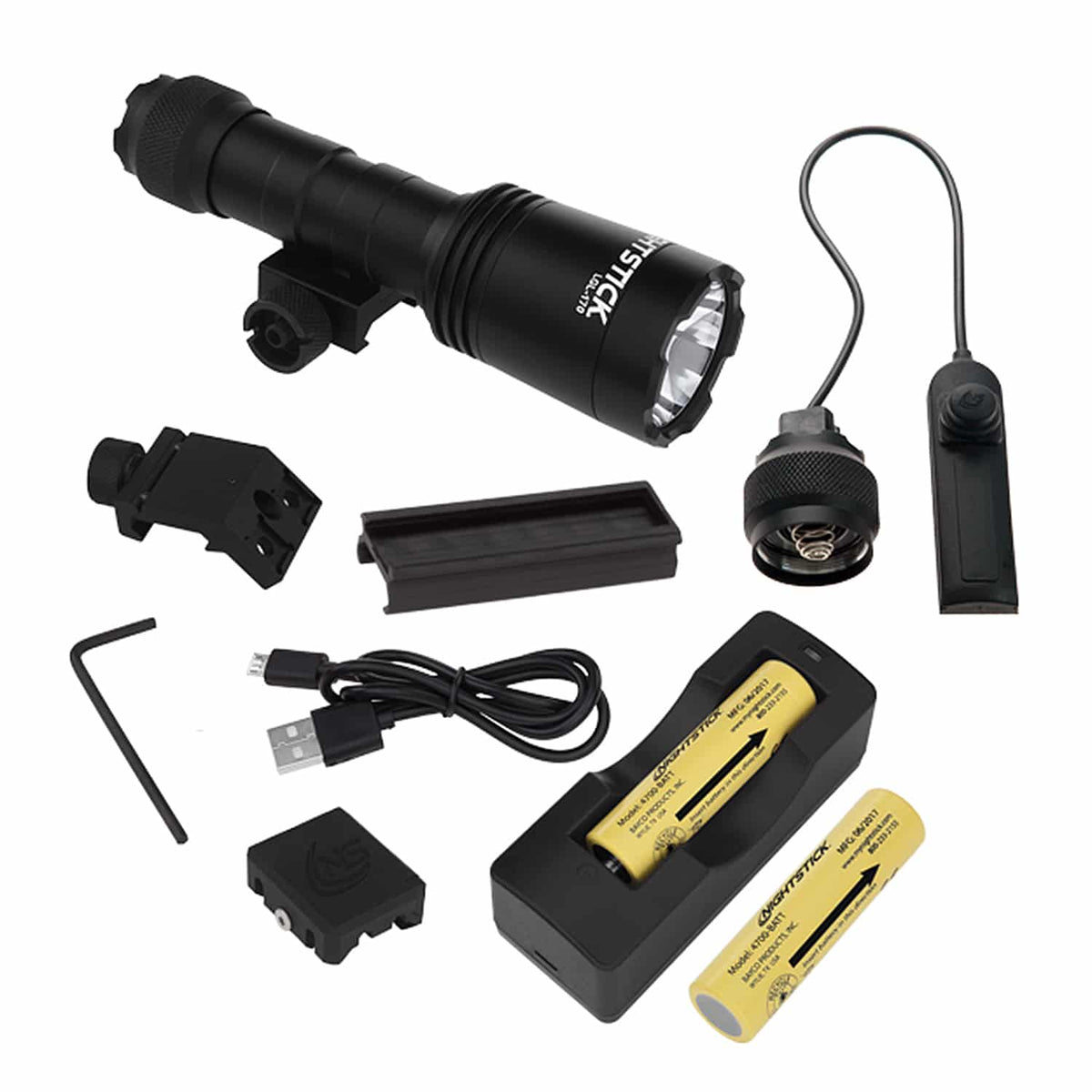 Nightstick LGL-170 USB Rechargeable Weapon Light Kit - Picatinny Rail Mount - 1500 Lumens
