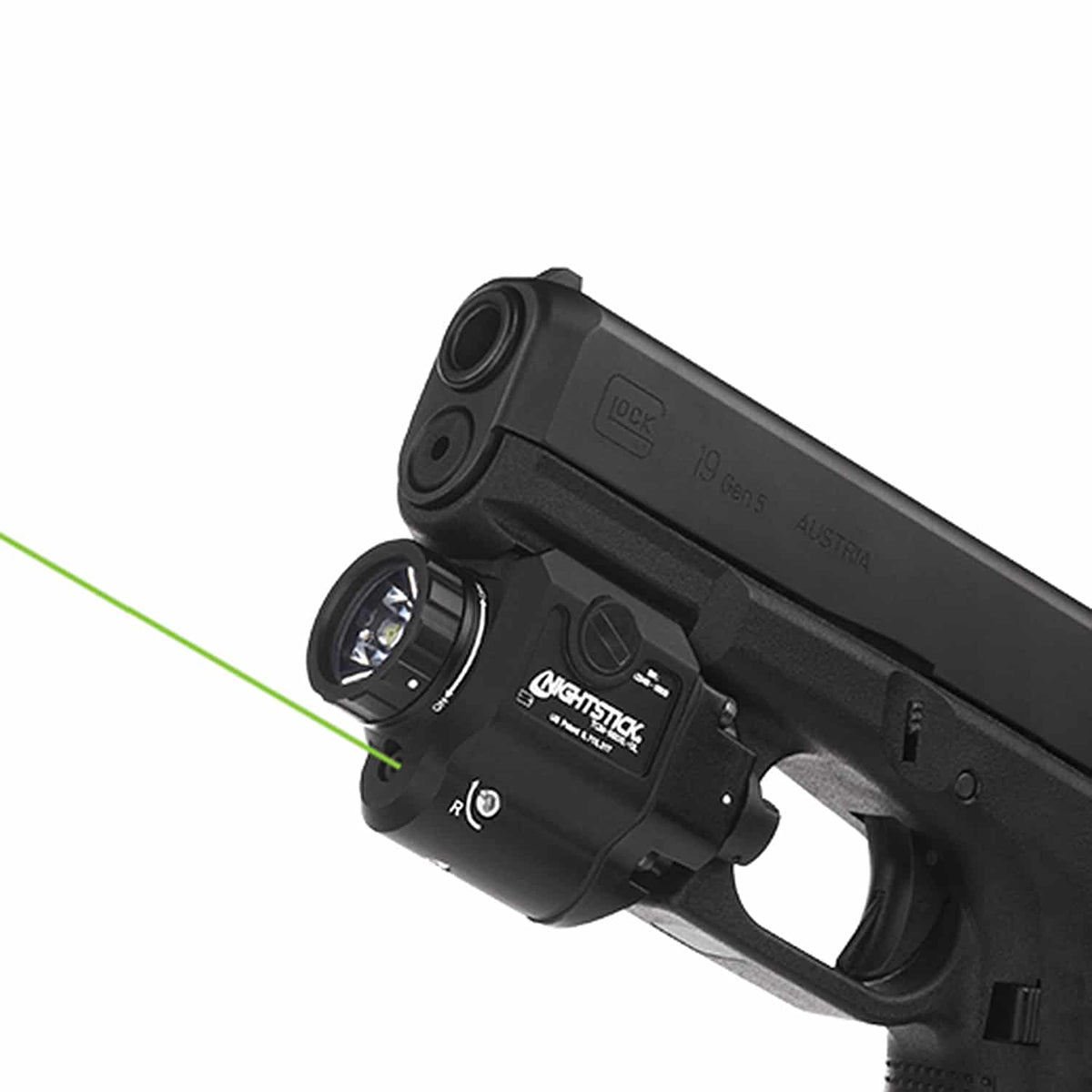 Nightstick TCM-550XL-GL Weapon Light & Green Laser - Rail Mount - 550 Lumens