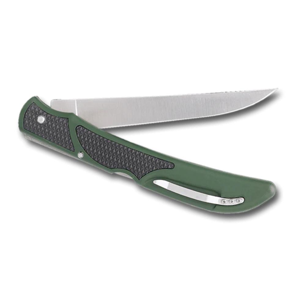 Outdoor Edge Fish & Bone  Green And Black Folding Fillet Knife