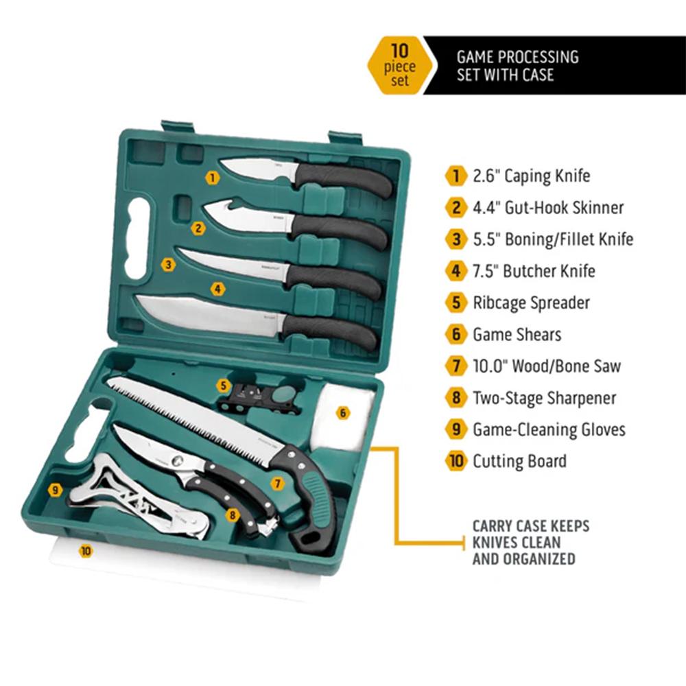 Outdoor Edge Game-Pro  11 Piece Game Processing Knife Set
