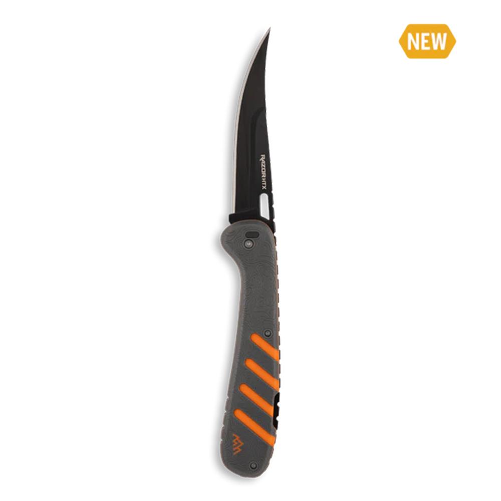 Outdoor Edge Razor Htx   5.0'' Folding Knife Gray And Orange Blk Hardware