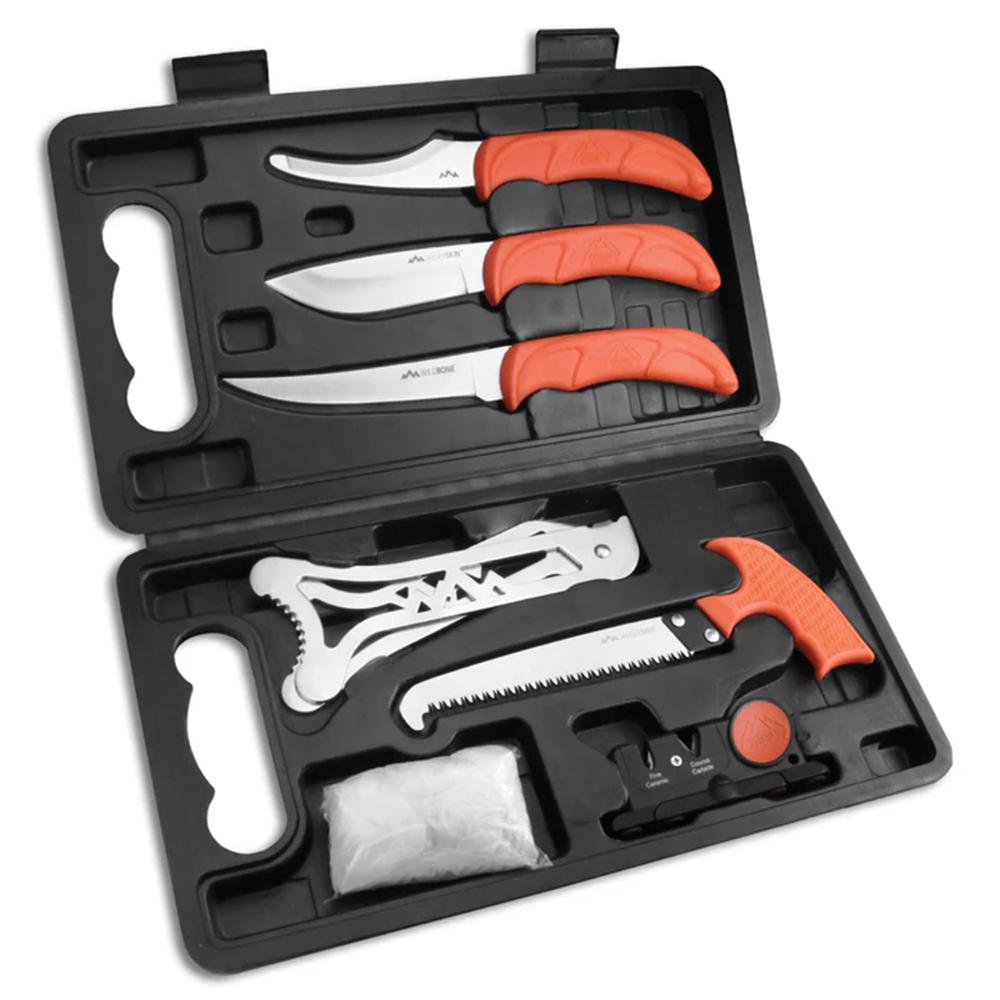 Outdoor Edge Jager-Pak  8 Piece Knife Kit Blow Mold Case