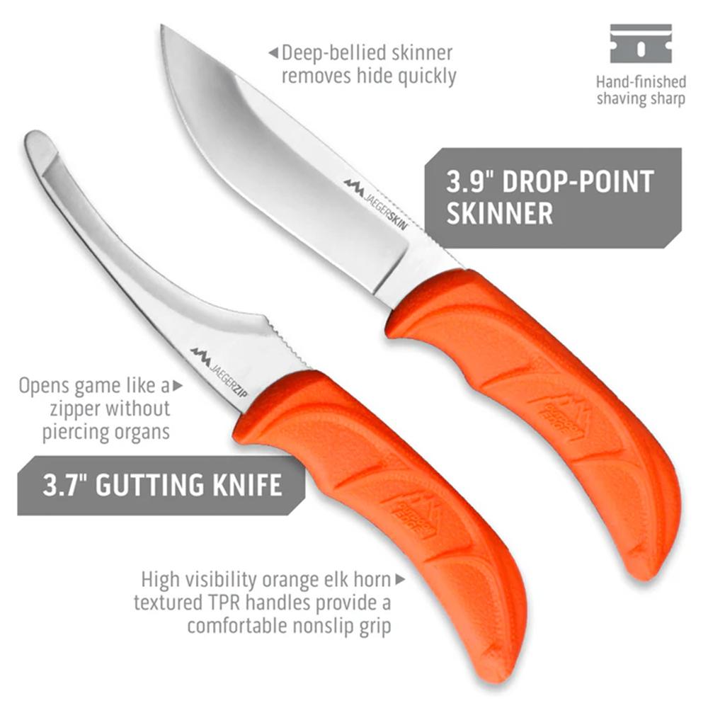 Outdoor Edge Jager-Pak  8 Piece Knife Kit Blow Mold Case