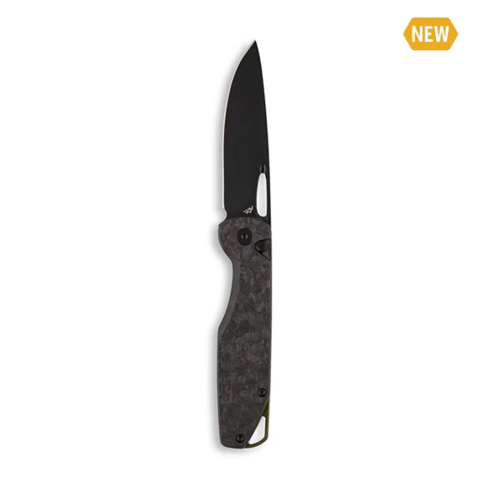 Outdoor Edge Kaytan Knife Solid Forged Carbon  Black 8Cr Blade  Button Lock