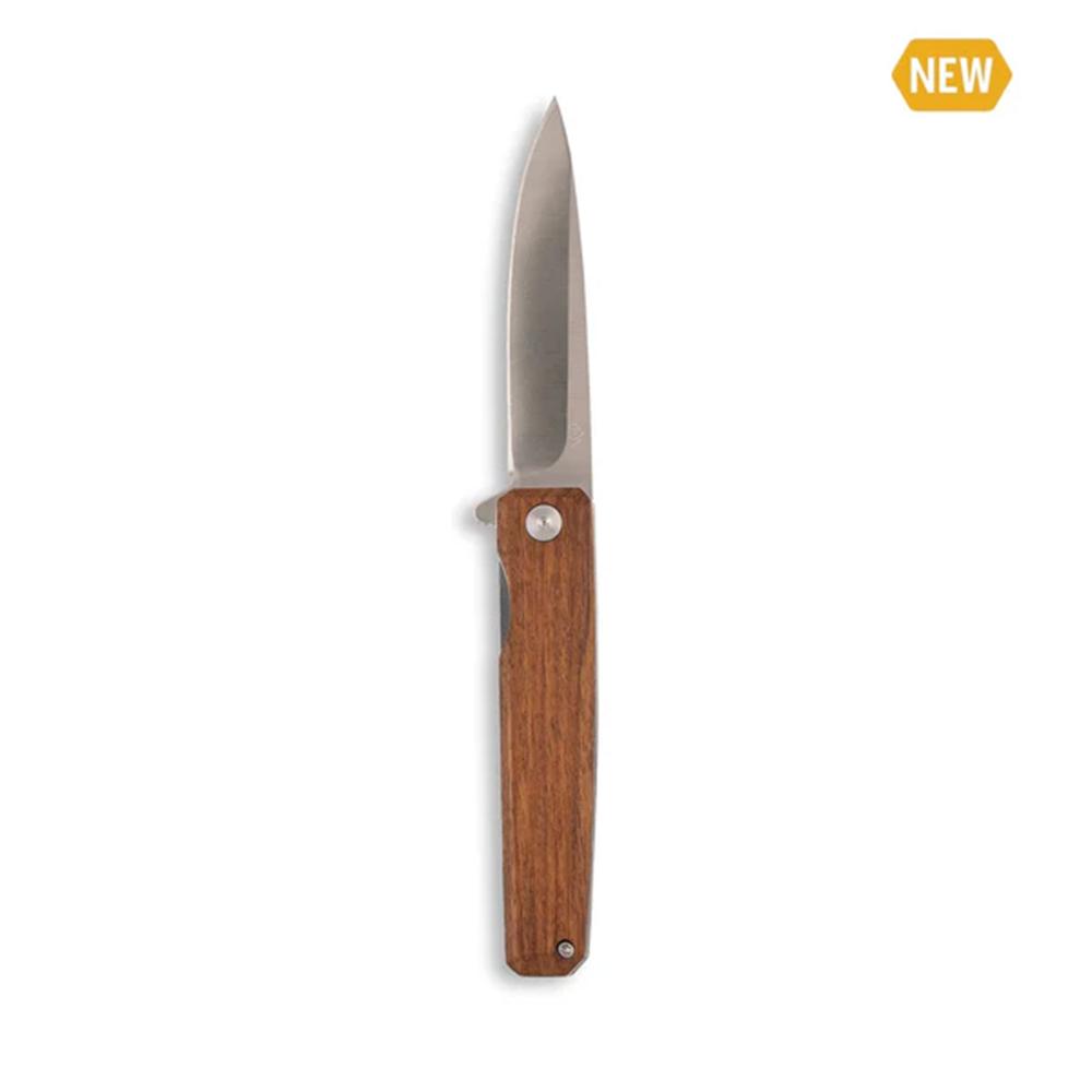Outdoor Edge Peleus Knife Wood   Stainless 8Cr Blade  Liner Lock