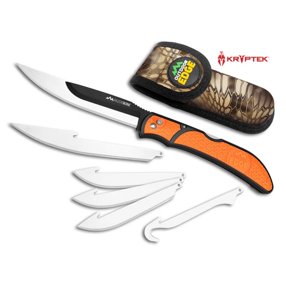 Outdoor Edge Razorbone Knife Orange  6 Blades