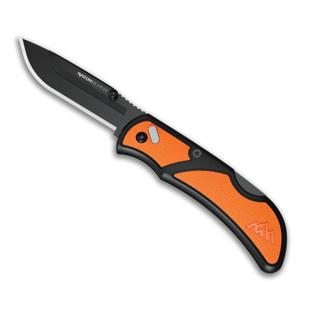 Outdoor Edge 2.5'' Razor-Edc Lite Knife Orange  2 Black Drop Point Blades