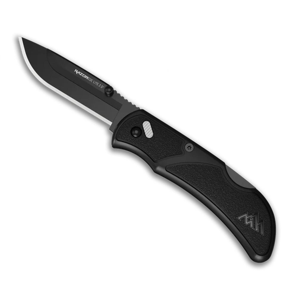 Outdoor Edge 2.5'' Razor-Edc Lite Knife Black  2 Black Drop Point Blades
