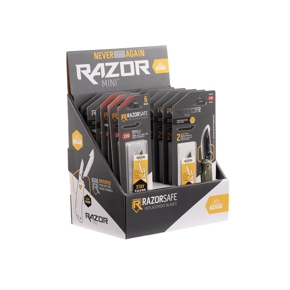OUTDOOR EDGE 2.2'' RAZORMINI PDQ 9 PC KNIFE DISPLAY