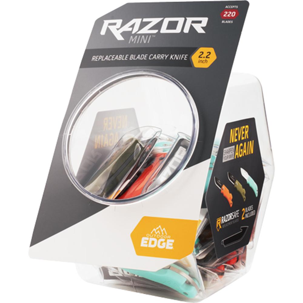 OUTDOOR 2.2'' RAZOR MINI FSHBWL 6 ORN 6 OD GRN 6 AQUA 18 PC.
