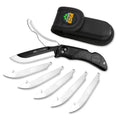 Outdoor Edge 3.5'' Razor-Pro G Knife Black  6 Stainless Drop Point Blades*