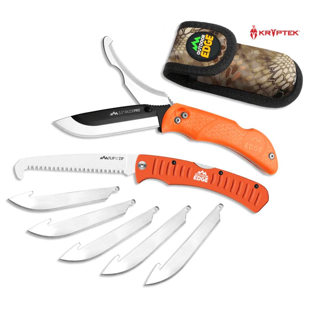Outdoor Edge 3.5'' Razor-Pro G Knife /Saw Combo   Orange  6 Blades