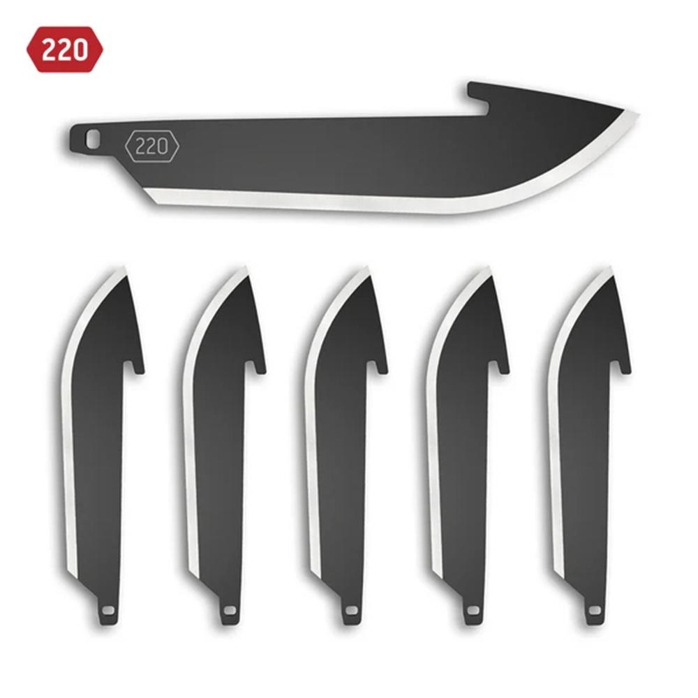 Outdoor Edge 2.2'' Drop-Point Blade Pack  Black  6 Blades