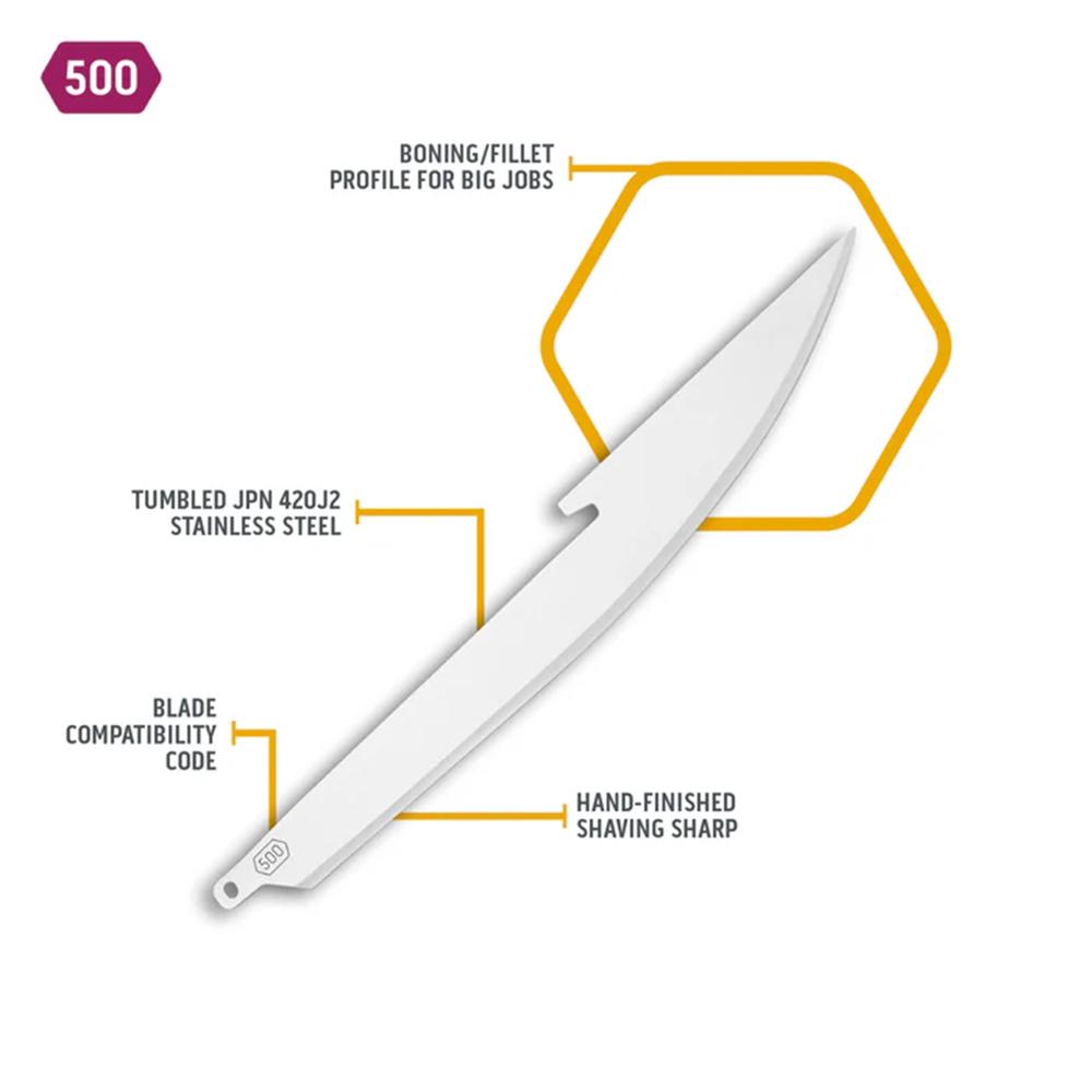 Outdoor Edge 5.0? Bone/Fillet Blade Pack  Stainless  6 Blades