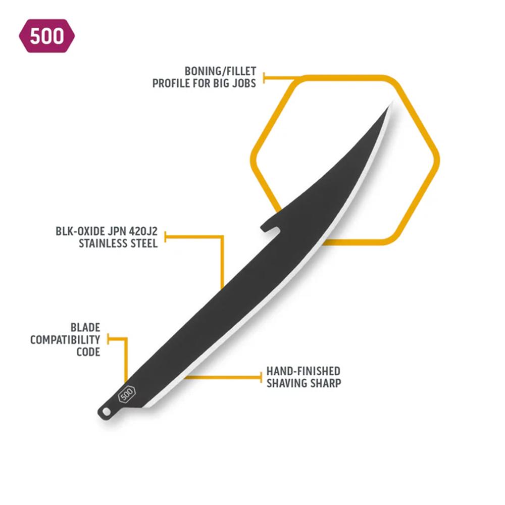 Outdoor Edge 5.0? Boning/Fillet Blade Pack Black  6 Blades