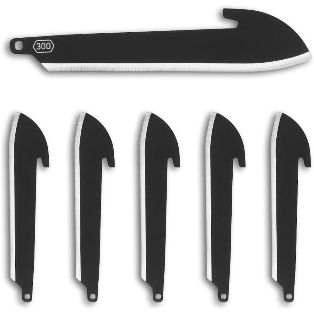 Outdoor Edge 3.0'' Sheepsfoot Blade Pack  Black  6 Blades