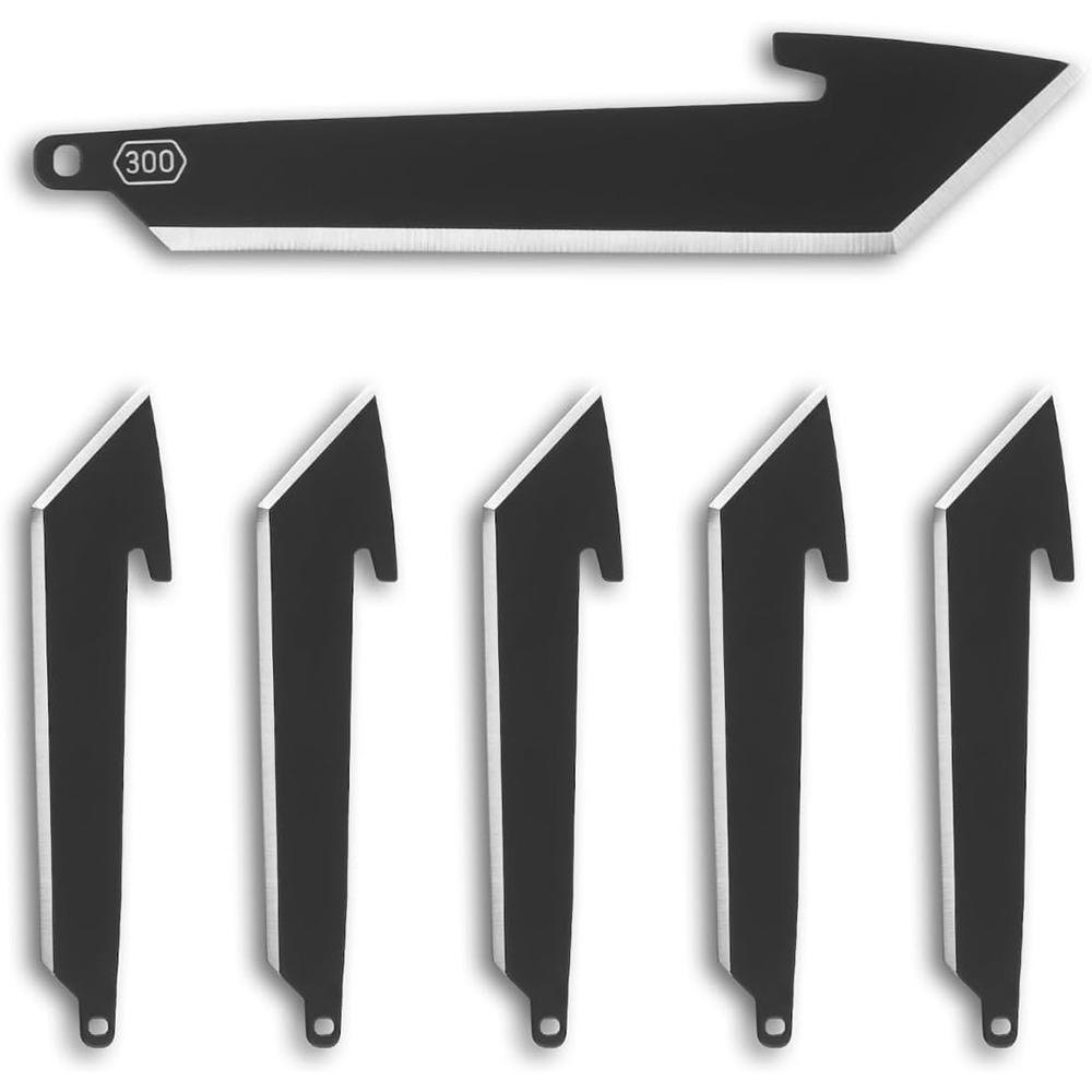 Outdoor Edge 3.0'' Tanto Blade Pack  Black  6 Blades