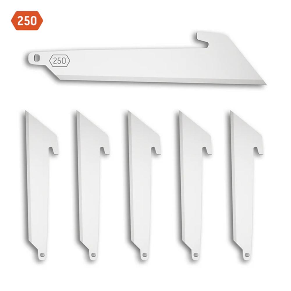 Outdoor Edge 2.5'' Utility Blade Pack  Stainless  6 Blades