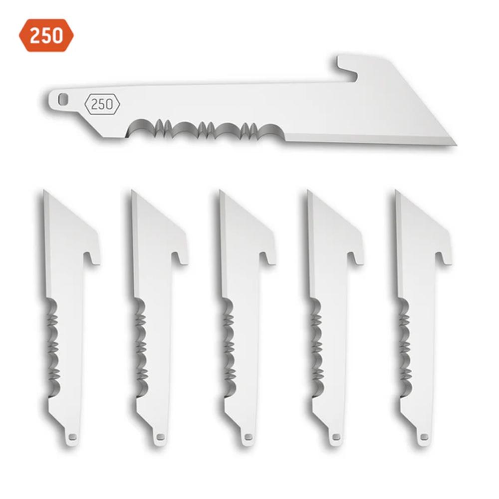 Outdoor Edge 2.5'' Utility Blade Pack  50% Serr.  Stainless  6 Blades