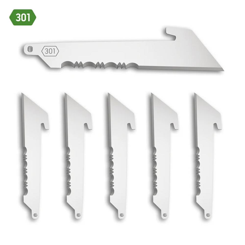 Outdoor Edge 3.0'' Utility Blade Pack  50% Serr.  Stainless  6 Blades