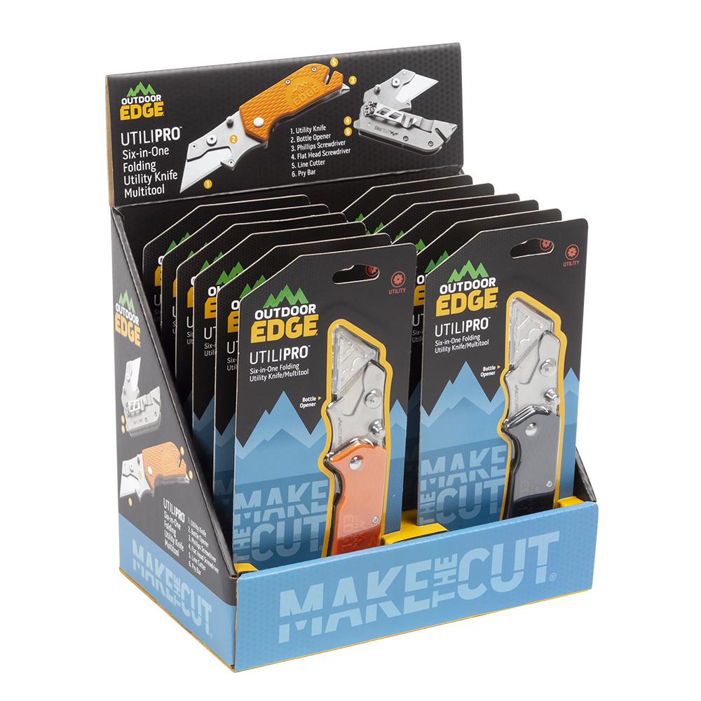 OUTDOOR EDGE UTILIPRO PDQ  6 ORANGE 6 BLACK 12 PC.