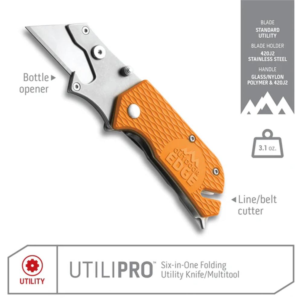 Outdoor Edge Utilipro Utility Knife  Black