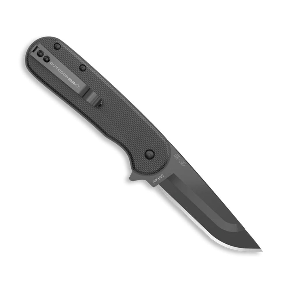 Outdoor Edge Razor VX3 Knife Blk G10 W/ Blk Drp Pnt Blk Hrdwr Stl Bal Brngs