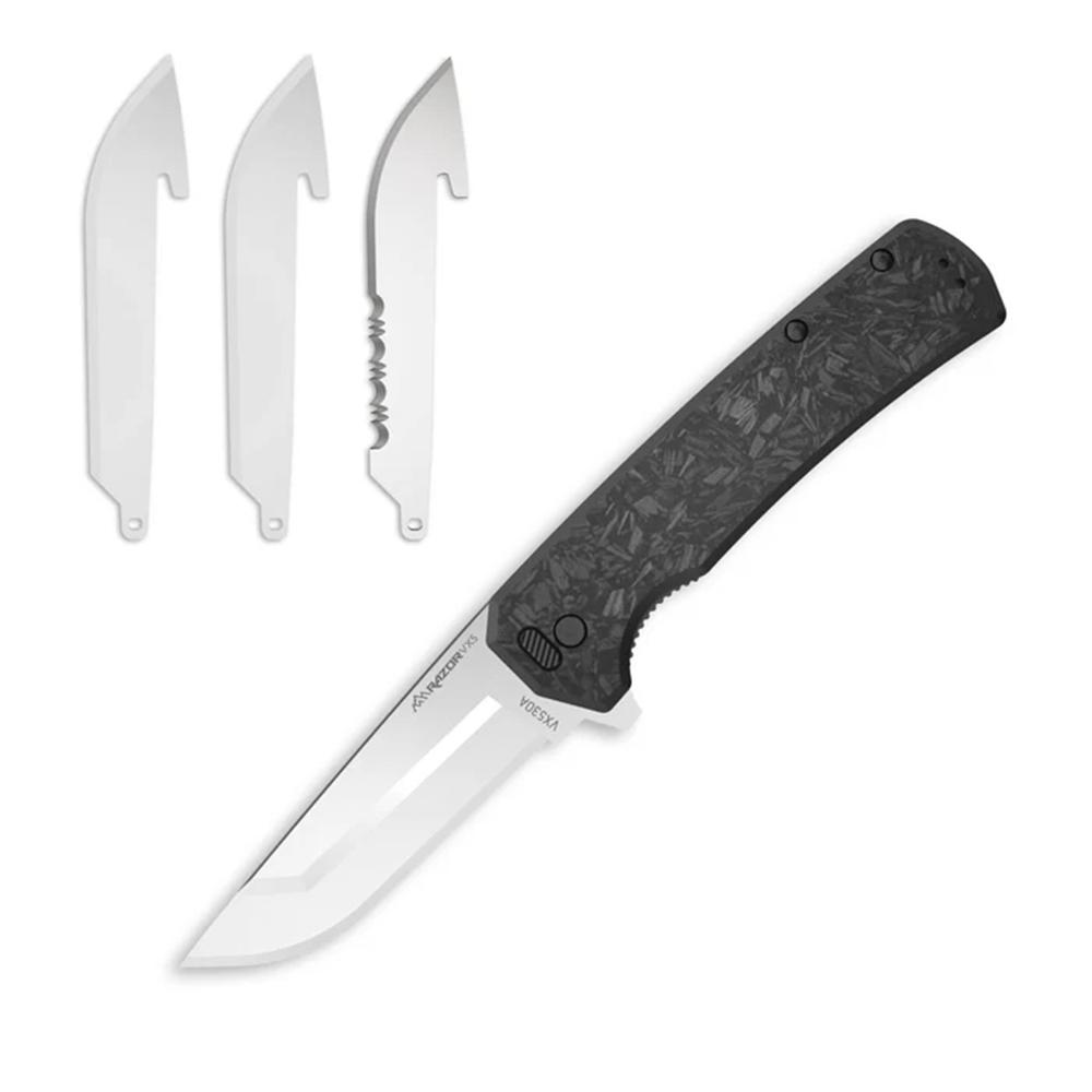 Outdoor Edge Razor VX5 Knf Frgd Crbn Over G10 Drp Pnt Ceramic Bal Bearings