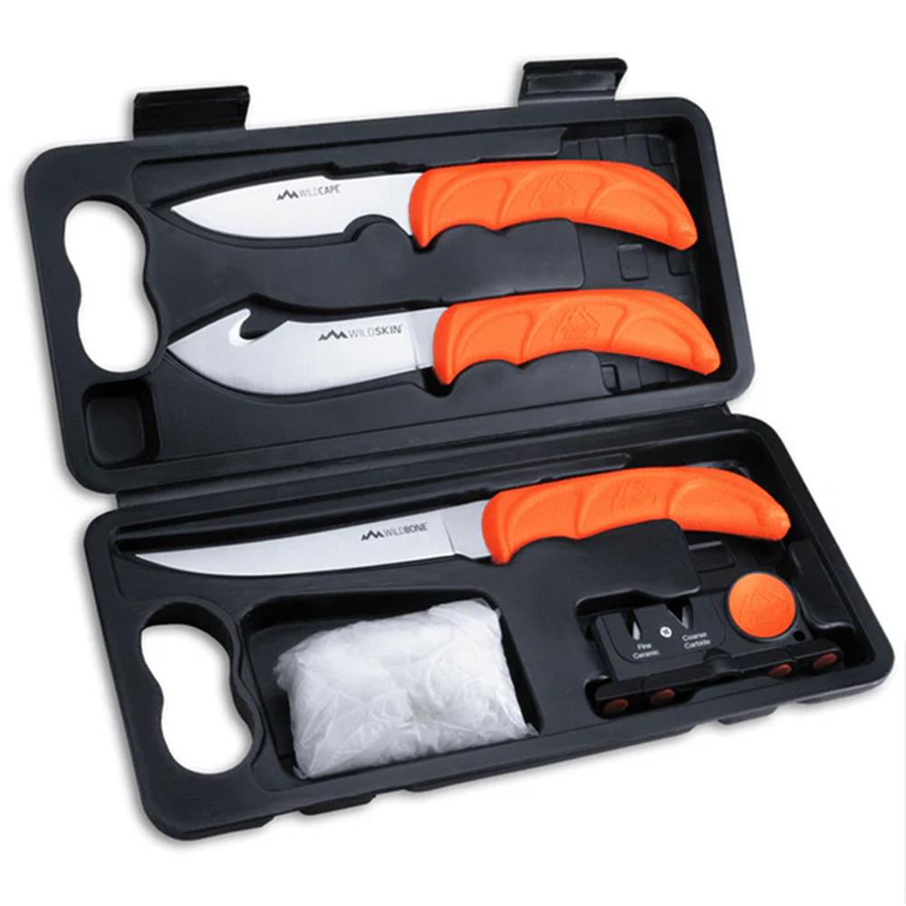 Outdoor Edge Wildlite  6 Piece Knife Kit  Blow Mold Case