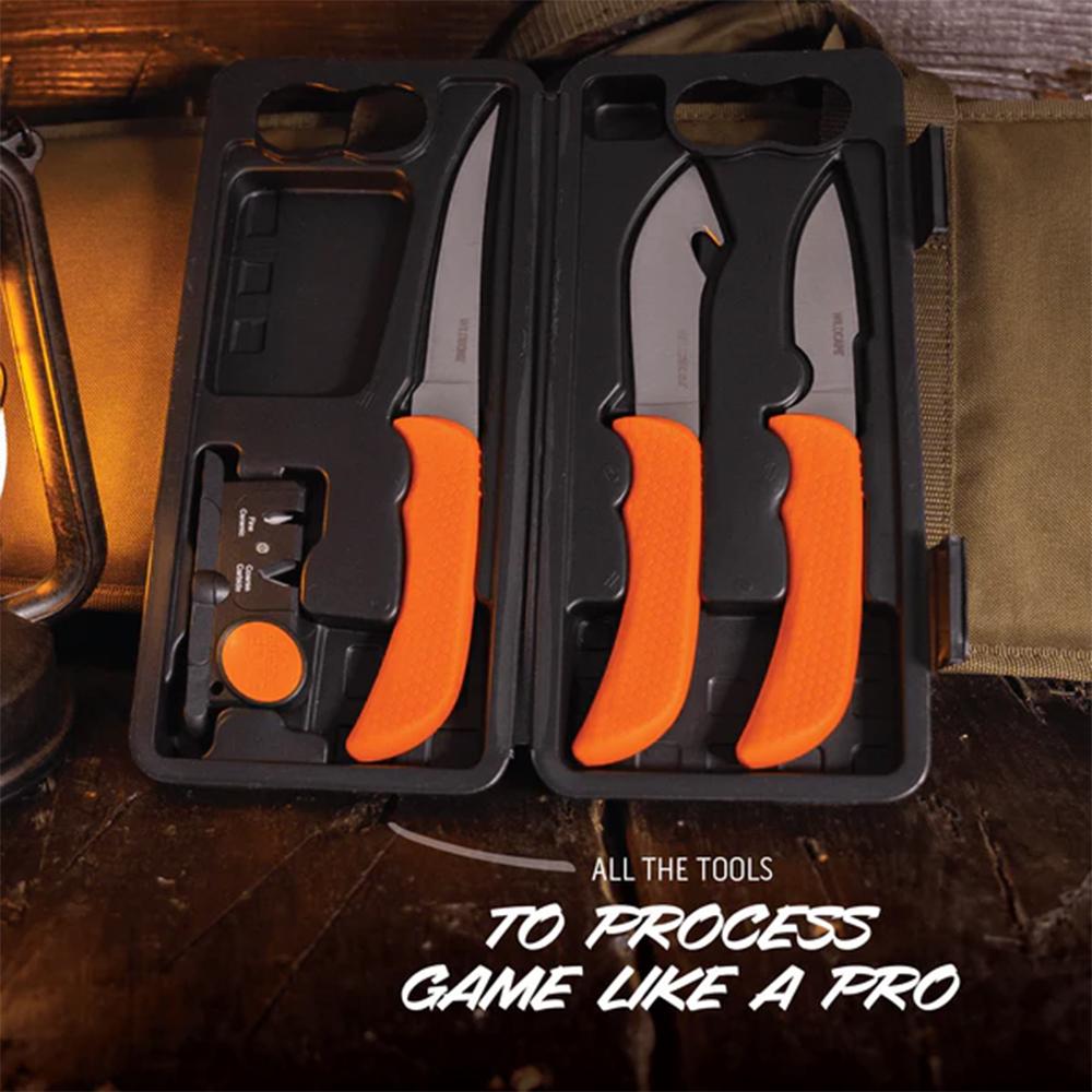Outdoor Edge Wildlite  6 Piece Knife Kit  Blow Mold Case