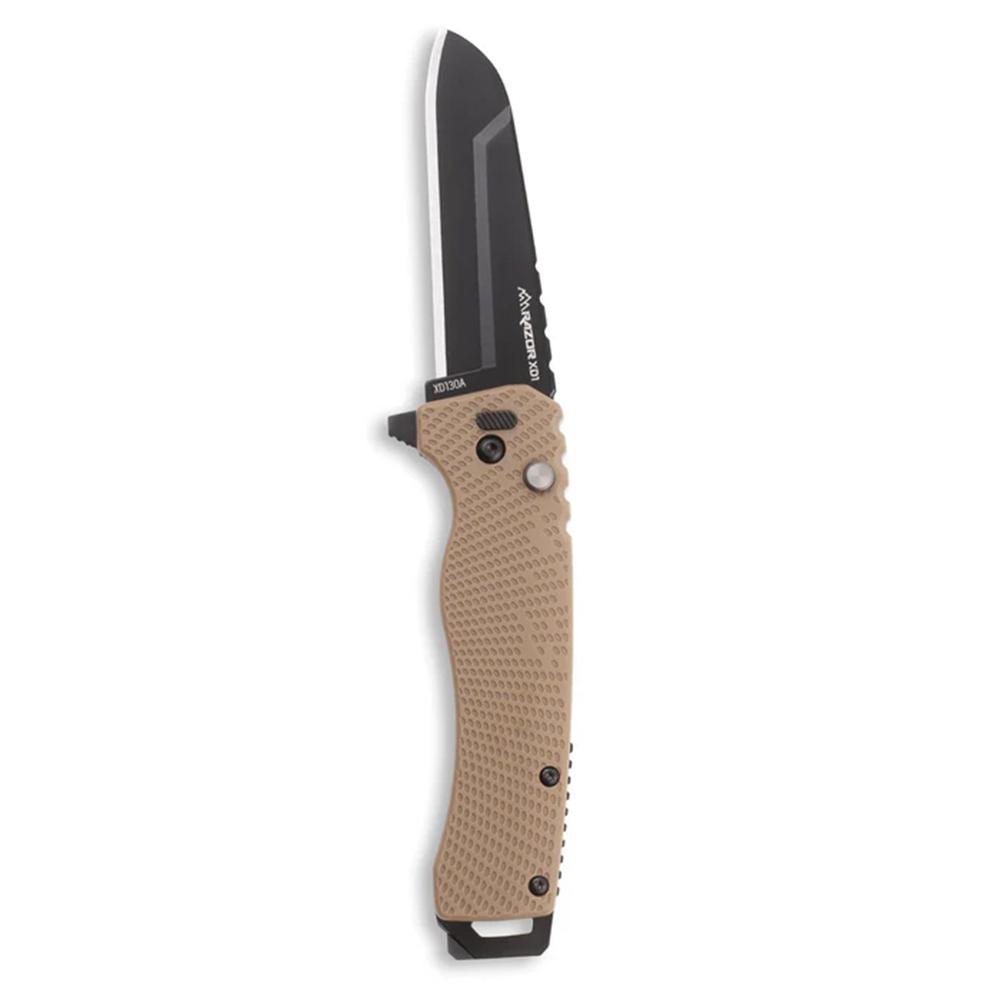 Outdoor Edge Razor VD1  3.0'' Folding Knife Tan Scale W/ Black Sheepsfoot