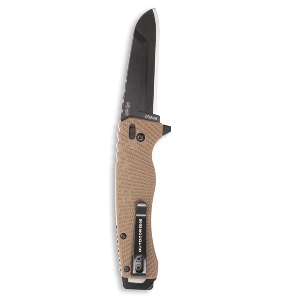 Outdoor Edge Razor VD1  3.0'' Folding Knife Tan Scale W/ Black Sheepsfoot
