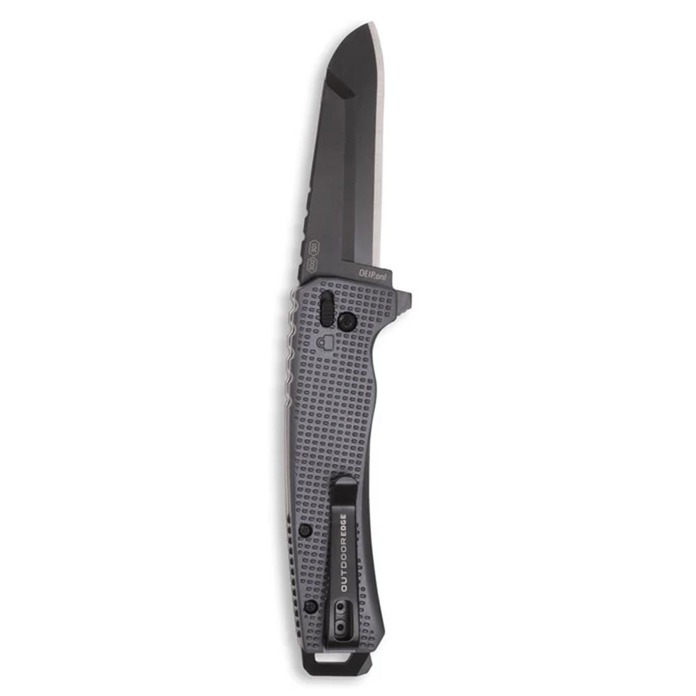 Outdoor Edge Razor VD3  3.0'' Folding Knife Charcoal Anodized Alum.