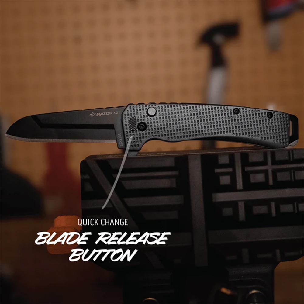 Outdoor Edge Razor VD3  3.0'' Folding Knife Charcoal Anodized Alum.