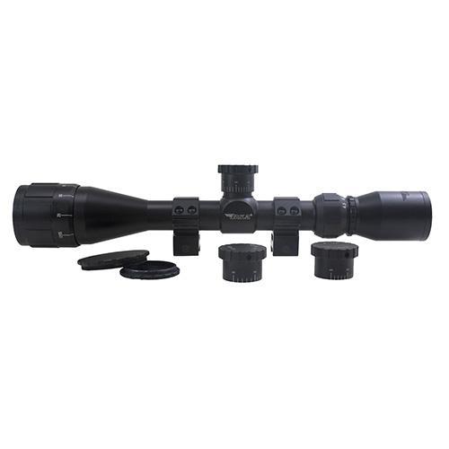 Sweet .22 4x-12x, 40mm Adjustable Obj., dovetail rings, trapped blister