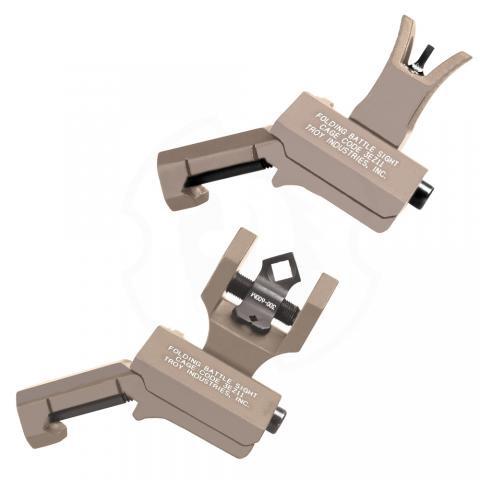 Troy Industries 45 Degree Offset Sight Set - M4 & DOA Rear - FDE