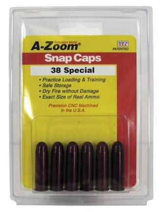 A-ZOOM METAL SNAP CAPS 38 SPL 6-PACK