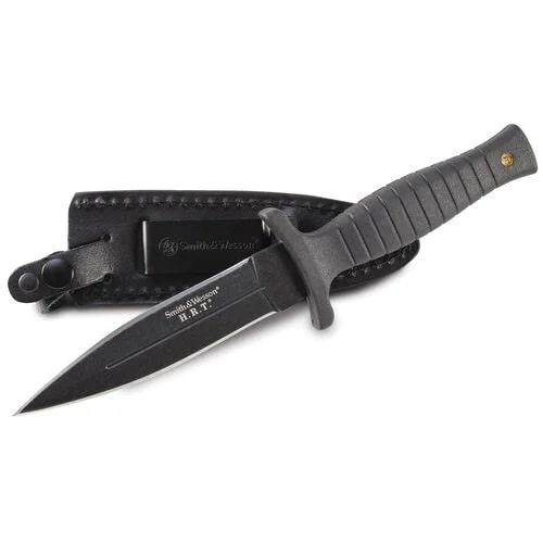 S&W 9 in black dual edge boot knife