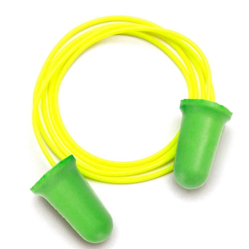 Pyramex Green Bell Shaped Plug-yellow corded-Polybag w/dispenser- 100 pair