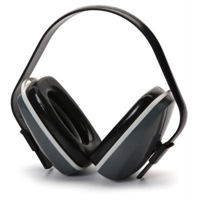Pyramex Ear Muffs 22dB-Over the head Grey Soft Foam packaged - Grey